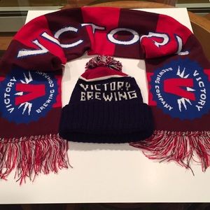 🍺Victory Brewing Company of PA hat & scarf…